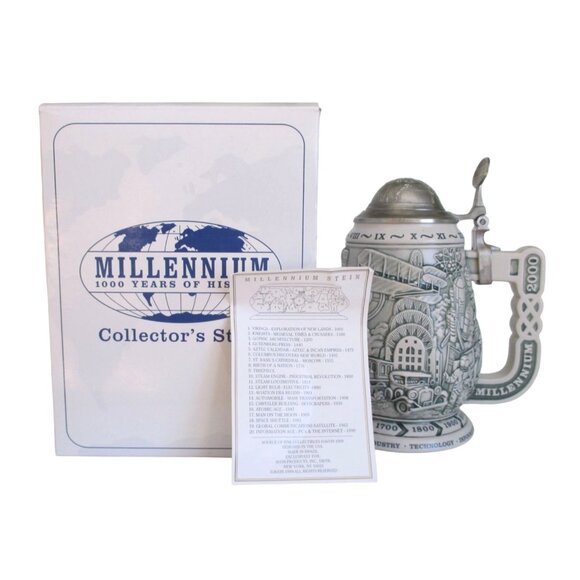 Avon 1999 LE Millennium Collectors Stein - 1000 Years of History - Man Cave Bar - Picture 1 of 12